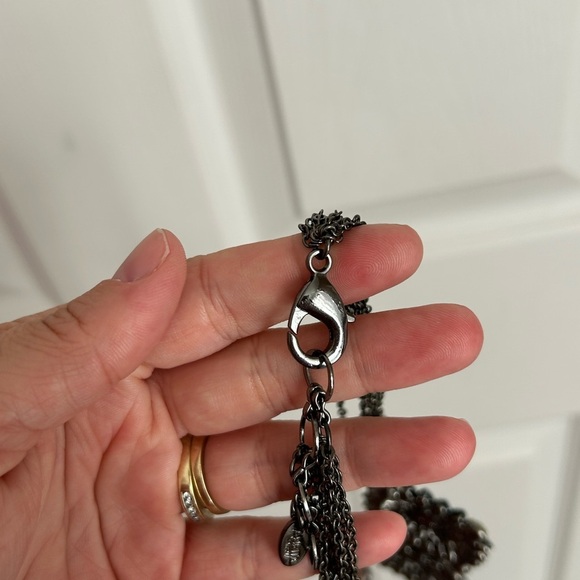 4/$50 Elegant Black and Silver Statement Necklace 16 inches 💝 - Picture 8 of 8